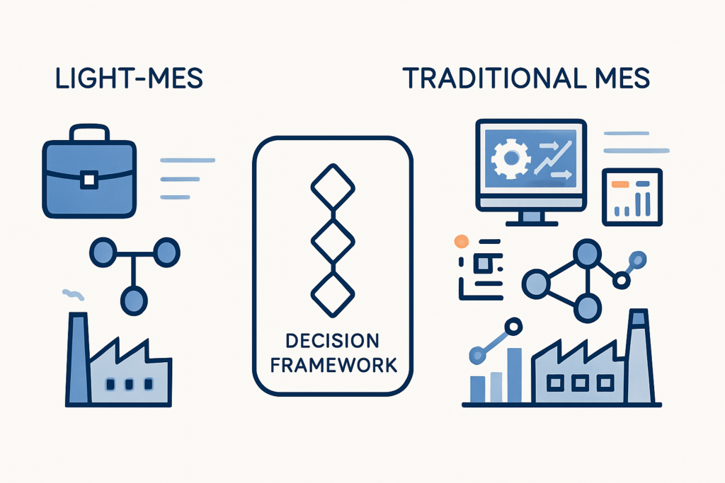 Light-MES vs. traditionelle MES-Systeme: Wie Unternehmen die passende Lösung auswählen